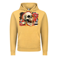 Vintage Mustard firefighter skull Vintage Hoodie - AdoDesignShop