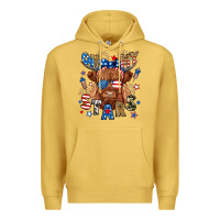 Antique Gold oh my stars highland cow Premium Hoodie - RanaPortraitStore