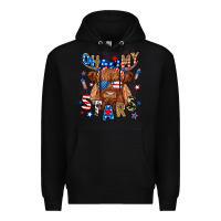 Black oh my stars highland cow Premium Hoodie - RanaPortraitStore
