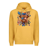 Mustard oh my stars highland cow Premium Hoodie - RanaPortraitStore