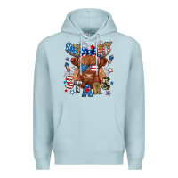 Blue Mist oh my stars highland cow Premium Hoodie - RanaPortraitStore