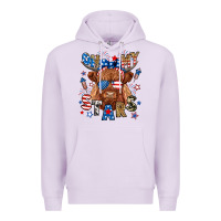 Lilac oh my stars highland cow Premium Hoodie - RanaPortraitStore
