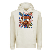Oatmeal Heather oh my stars highland cow Premium Hoodie - RanaPortraitStore