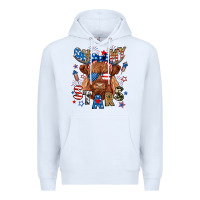 White oh my stars highland cow Premium Hoodie - RanaPortraitStore