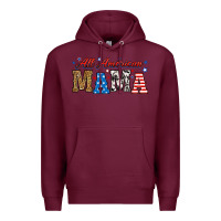 Burgundy all american mama Premium Hoodie - RanaPortraitStore