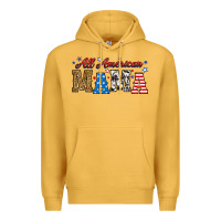 Mustard all american mama Premium Hoodie - RanaPortraitStore