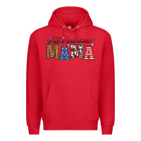 Red all american mama Premium Hoodie - RanaPortraitStore