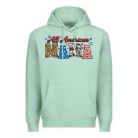 Seafoam all american mama Premium Hoodie - RanaPortraitStore
