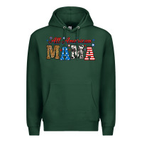 Sports Green all american mama Premium Hoodie - RanaPortraitStore