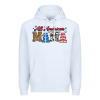 White all american mama Premium Hoodie - RanaPortraitStore