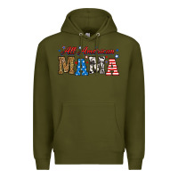 Army Green all american mama Premium Hoodie - RanaPortraitStore