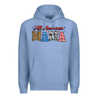 Colony Blue all american mama Premium Hoodie - RanaPortraitStore