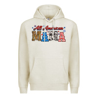 Oatmeal Heather all american mama Premium Hoodie - RanaPortraitStore