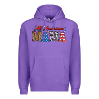 Purple all american mama Premium Hoodie - RanaPortraitStore