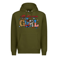 Army Green all american girl Premium Hoodie - RanaPortraitStore