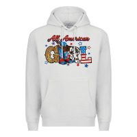 Dove Grey all american girl Premium Hoodie - RanaPortraitStore