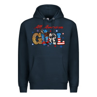 Navy all american girl Premium Hoodie - RanaPortraitStore