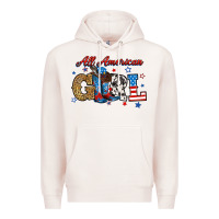 Pale Pink all american girl Premium Hoodie - RanaPortraitStore