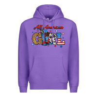 Purple all american girl Premium Hoodie - RanaPortraitStore