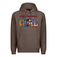 Coffee all american girl Premium Hoodie - RanaPortraitStore