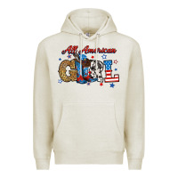 Oatmeal Heather all american girl Premium Hoodie - RanaPortraitStore
