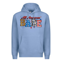 Colony Blue all american babe Premium Hoodie - RanaPortraitStore