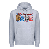 Heather Grey all american babe Premium Hoodie - RanaPortraitStore