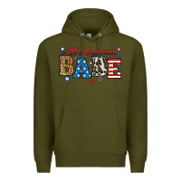 Army Green all american babe Premium Hoodie - RanaPortraitStore