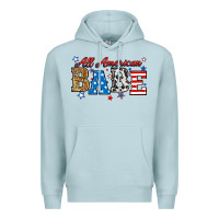 Blue Mist all american babe Premium Hoodie - RanaPortraitStore
