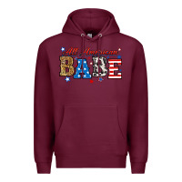 Burgundy all american babe Premium Hoodie - RanaPortraitStore