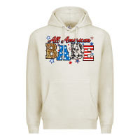 Oatmeal Heather all american babe Premium Hoodie - RanaPortraitStore