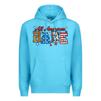 Ocean Blue all american babe Premium Hoodie - RanaPortraitStore