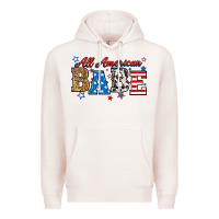 Pale Pink all american babe Premium Hoodie - RanaPortraitStore