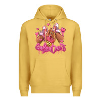 Antique Gold galentines afro girl sneakers Premium Hoodie - RanaPortraitStore
