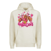 Oatmeal Heather galentines afro girl sneakers Premium Hoodie - RanaPortraitStore
