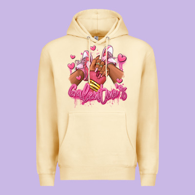 Premium Hoodie galentines afro girl sneakers