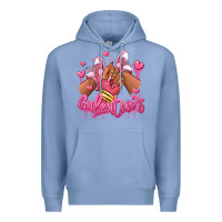 Colony Blue galentines afro girl sneakers Premium Hoodie - RanaPortraitStore