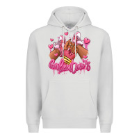 Dove Grey galentines afro girl sneakers Premium Hoodie - RanaPortraitStore