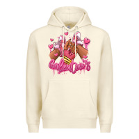Sandshell galentines afro girl sneakers Premium Hoodie - RanaPortraitStore