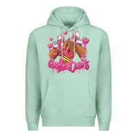 Seafoam galentines afro girl sneakers Premium Hoodie - RanaPortraitStore