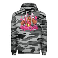 Slate Camo galentines afro girl sneakers Premium Hoodie - RanaPortraitStore