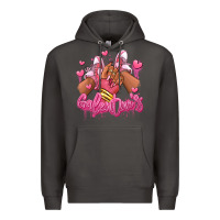 Smoke galentines afro girl sneakers Premium Hoodie - RanaPortraitStore