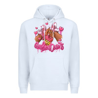 White galentines afro girl sneakers Premium Hoodie - RanaPortraitStore