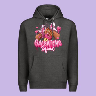 Premium Hoodie galentine squad afro girl sneakers