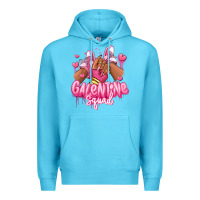 Ocean Blue galentine squad afro girl sneakers Premium Hoodie - RanaPortraitStore