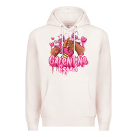 Pale Pink galentine squad afro girl sneakers Premium Hoodie - RanaPortraitStore