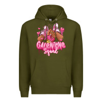 Army Green galentine squad afro girl sneakers Premium Hoodie - RanaPortraitStore