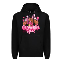 Black galentine squad afro girl sneakers Premium Hoodie - RanaPortraitStore