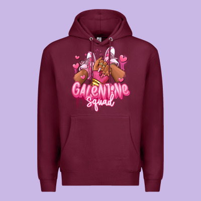 Premium Hoodie galentine squad afro girl sneakers