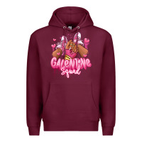 Burgundy galentine squad afro girl sneakers Premium Hoodie - RanaPortraitStore